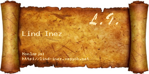 Lind Inez névjegykártya